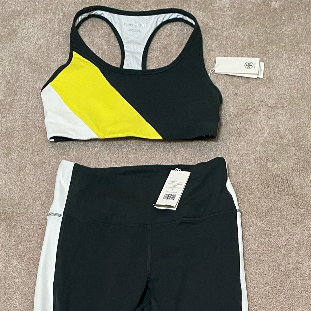 Tory Burch NWT leggings and sorts top